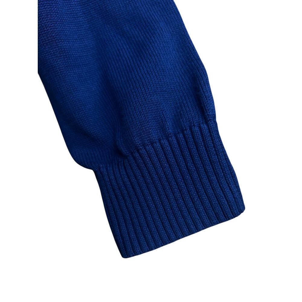 Brooks Brothers 346 Men's Quarter Zip Blue Sweater Supima Cotton Large - Picture 7 of 10